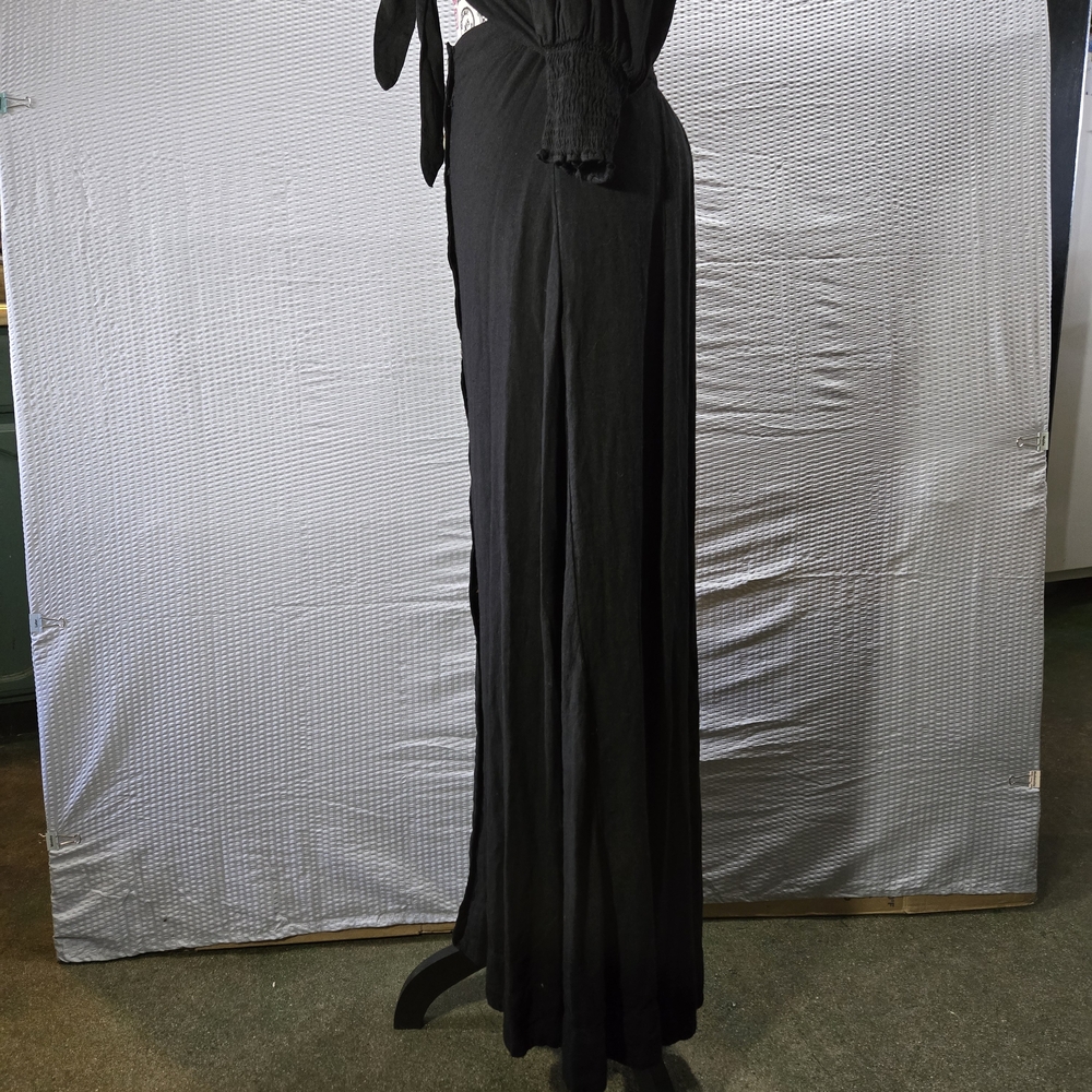 Free People Black Cut Out Smocked Back Maxi Dress - Picture 7 of 16